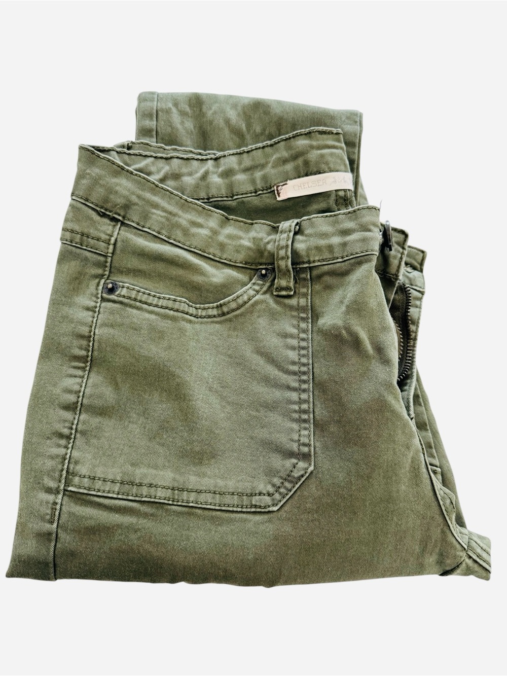 Olive Green High-Rise Skinny Cargo Pants